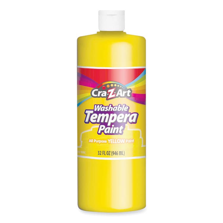 LAROSE INDUSTRIES, LLC Washable Tempera Paint, Yellow, 32 oz Bottle (CZA760096)