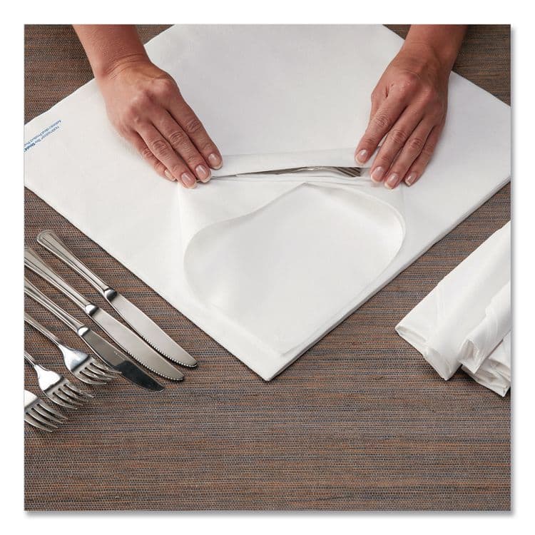 HOFFMASTER Airlaid Flat Pack Napkins, 1 Ply, 15.5 x 15.5, White, 1,000/Carton (HFM253263) thumbnail 2