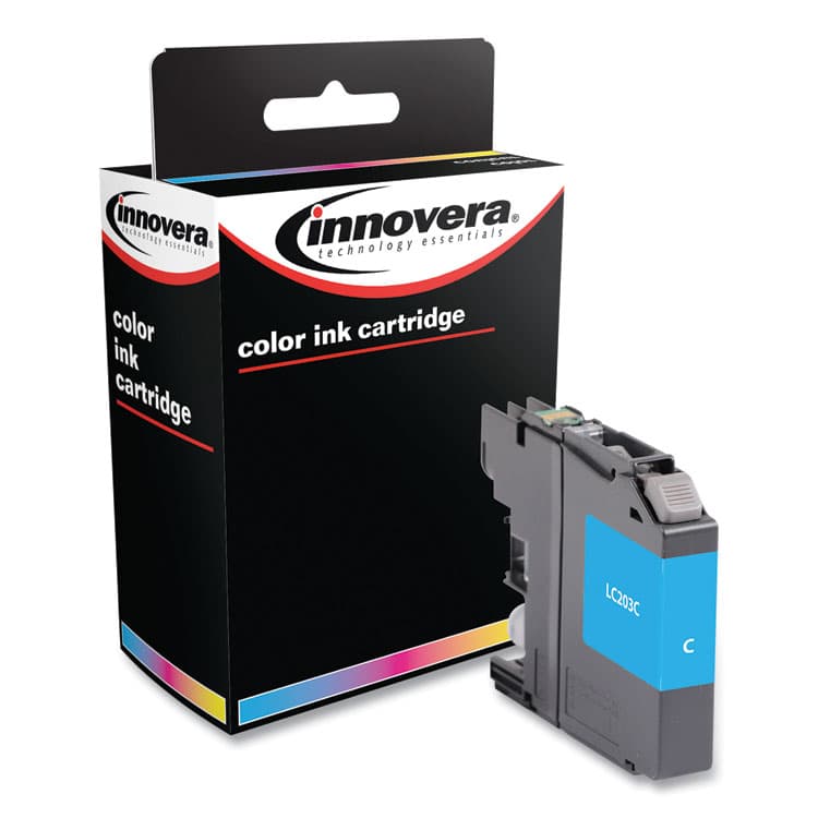 INNOVERA Remanufactured Cyan High-Yield Ink, Replacement for LC203C, 550 Page-Yield (IVRLC203C) thumbnail 2