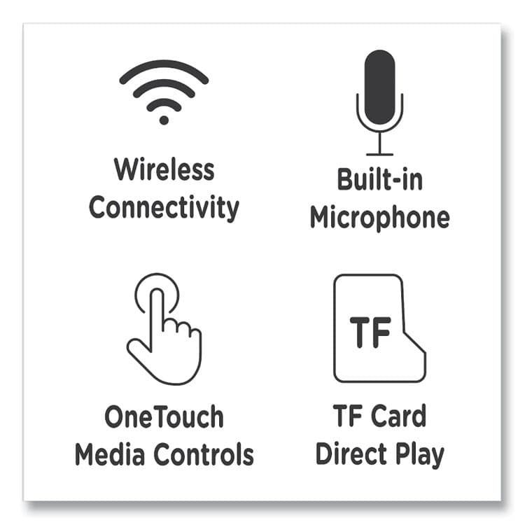 CREATIVE MARKETING, . SERENITY Stereo Wireless Headphones with Microphone, 3 ft Cord, Black/Gold (MHSHP5500G) thumbnail 4