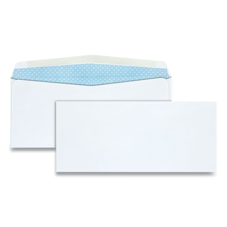 QUALITY PARK PRODUCTS Security Tint Business Envelope, #10, Commercial Flap, Gummed Closure, 4.13 x 9.5, White, 500/Box (QUA90030)