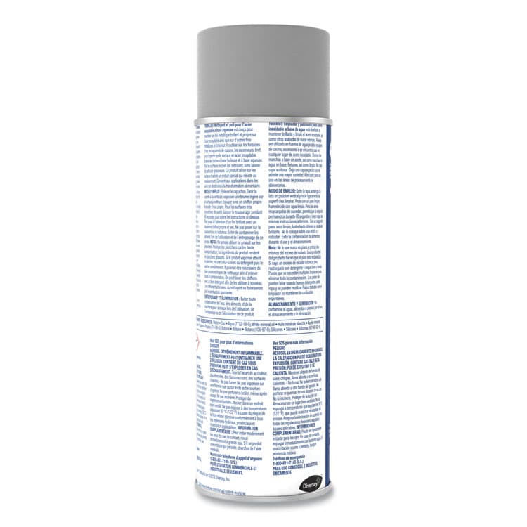 DIVERSEY Stainless Steel Cleaner and Polish, 17 oz Aerosol Spray, 12/Carton (DVO991224) thumbnail 3