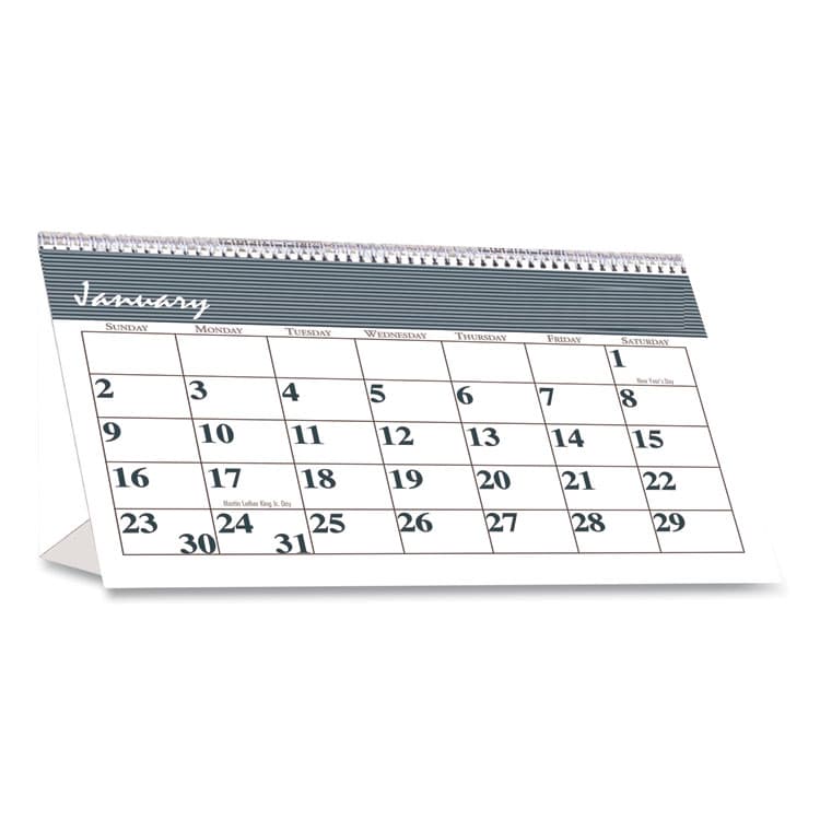 HOUSE OF DOOLITTLE Bar Harbor Recycled Desk Tent Monthly Calendar, 7 x 4.25, White/Blue Sheets, 12-Month (Jan to Dec): 2026 (HOD3679) thumbnail 2