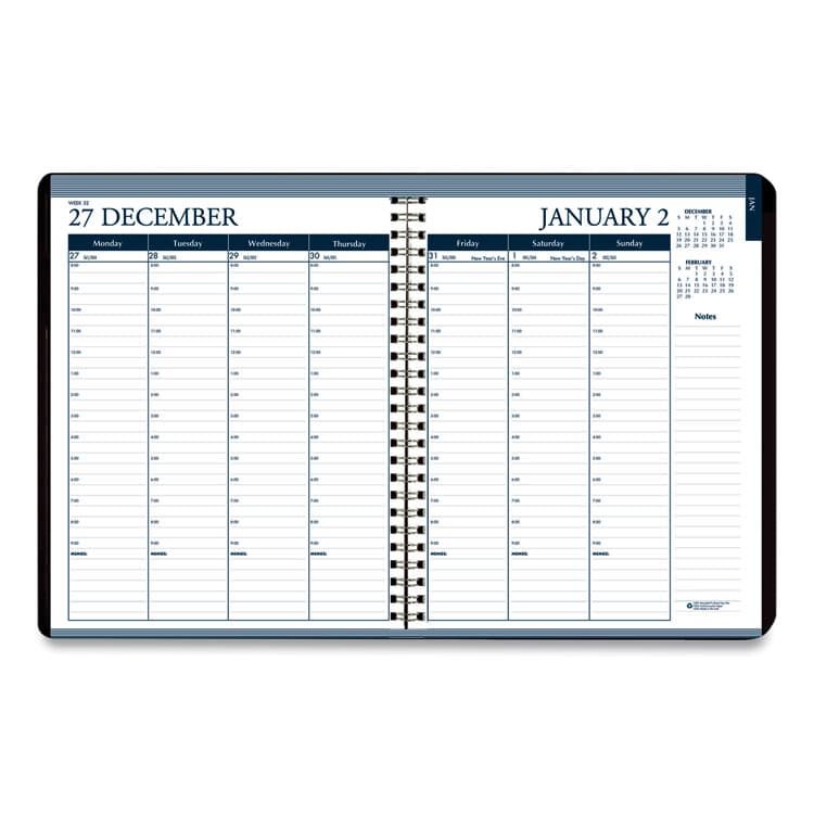 HOUSE OF DOOLITTLE Recycled Wirebound Weekly/Monthly Planner, 11 x 8.5, Black Cover, 12-Month (Jan to Dec): 2026 (HOD28302) thumbnail 3