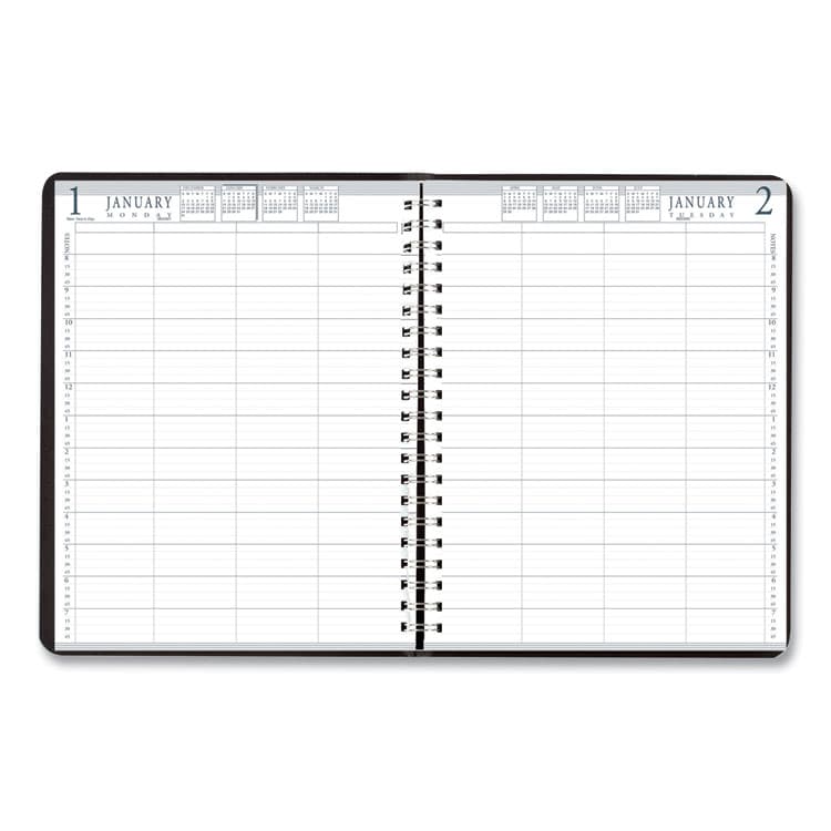 HOUSE OF DOOLITTLE Executive Series Four-Person Group Practice Daily Appointment Book, 11 x 8.5, Black Hard Cover, 12-Month (Jan to Dec): 2026 (HOD28292) thumbnail 2