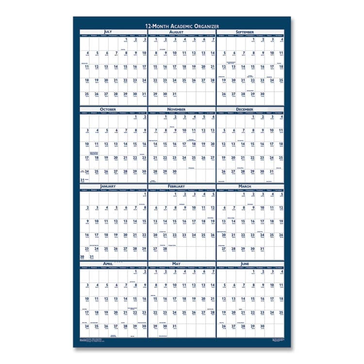 HOUSE OF DOOLITTLE Academic Year Recycled Poster Style Reversible/Erasable Yearly Wall Calendar, 24 x 37, 12-Month (July to June): 2025 to 2026 (HOD395) thumbnail 2