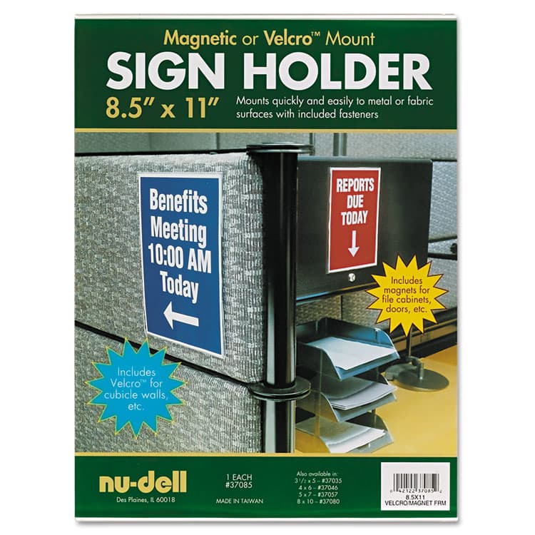 NU-DELL MANUFACTURING Acrylic Sign Holder, 8.5 x 11, Clear (NUD37085) thumbnail 2
