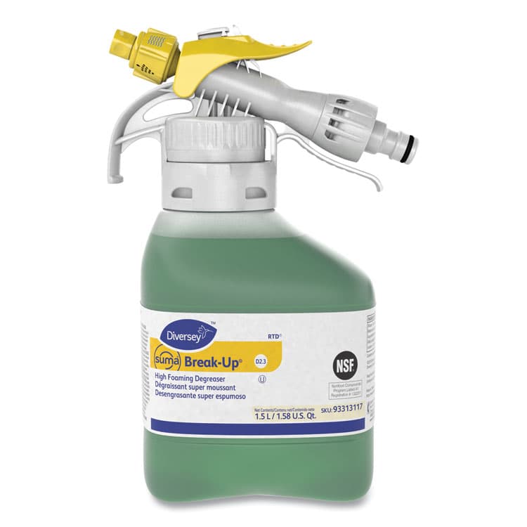 DIVERSEY Suma Break-Up Heavy-Duty Foaming Grease-Release Cleaner, 1,500 mL Bottle, 2/Carton (DVO93313117)