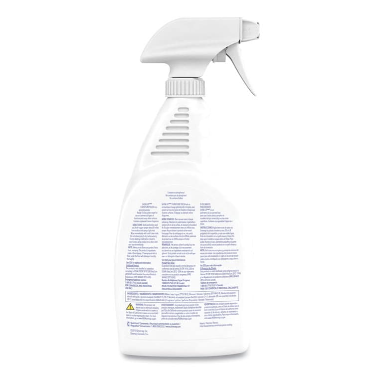 DIVERSEY Shine-Up Furniture Cleaner, Lemon Scent, 32 oz, Trigger Spray Bottle, 12/Carton (DVO4995480) thumbnail 2