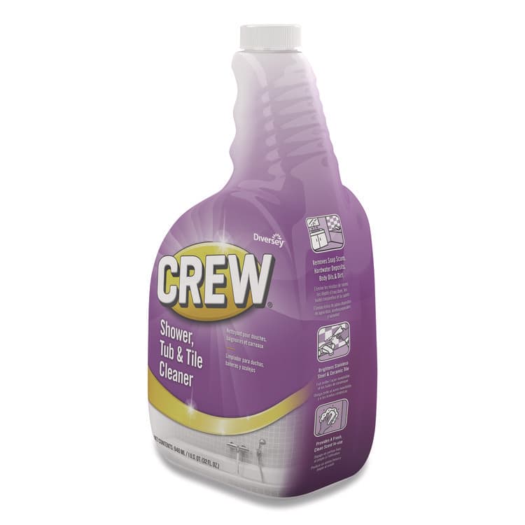 DIVERSEY Crew Shower, Tub and Tile Cleaner, Liquid, 32 oz, 4/Carton (DVOCBD540281) thumbnail 4