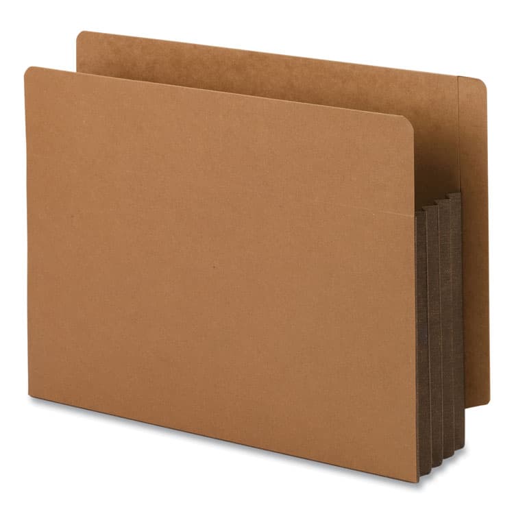 SMEAD MANUFACTURING CO. Redrope Drop-Front End Tab File Pockets, Fully Lined 6.5" High Gussets, 3.5" Expansion, Letter Size, Redrope/Brown, 10/Box (SMD73681)