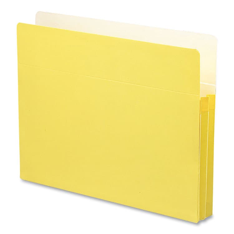 SMEAD MANUFACTURING CO. Colored File Pockets, 1.75" Expansion, Letter Size, Yellow (SMD73223)