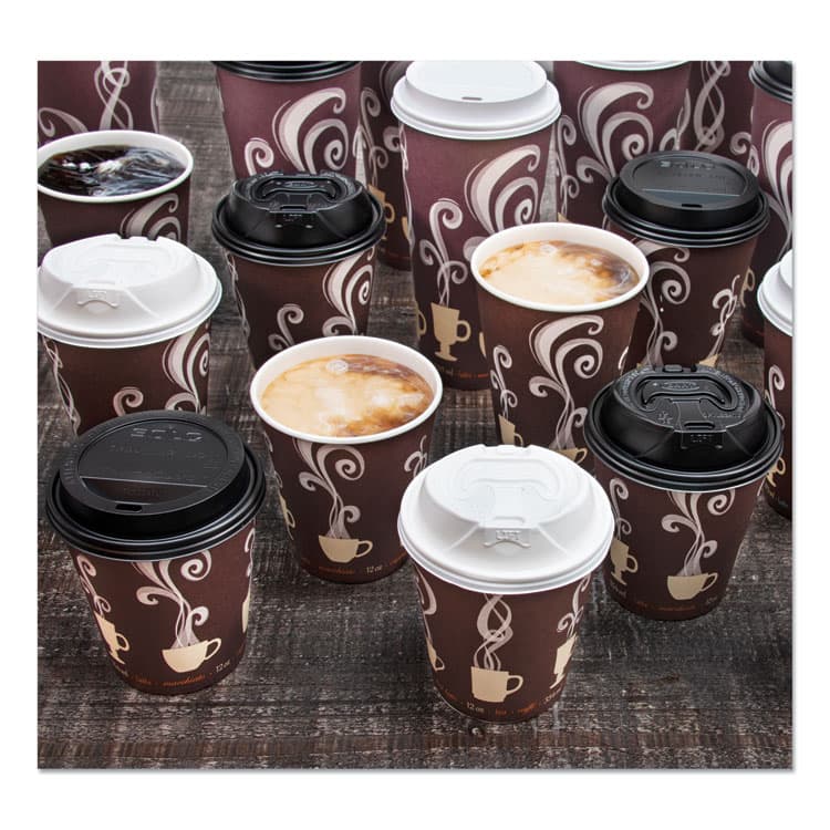 DART Thermoguard Insulated Paper Hot Cups, 12 oz, Steam Print Design, 600/Carton (DCCDWTG12ST) thumbnail 3