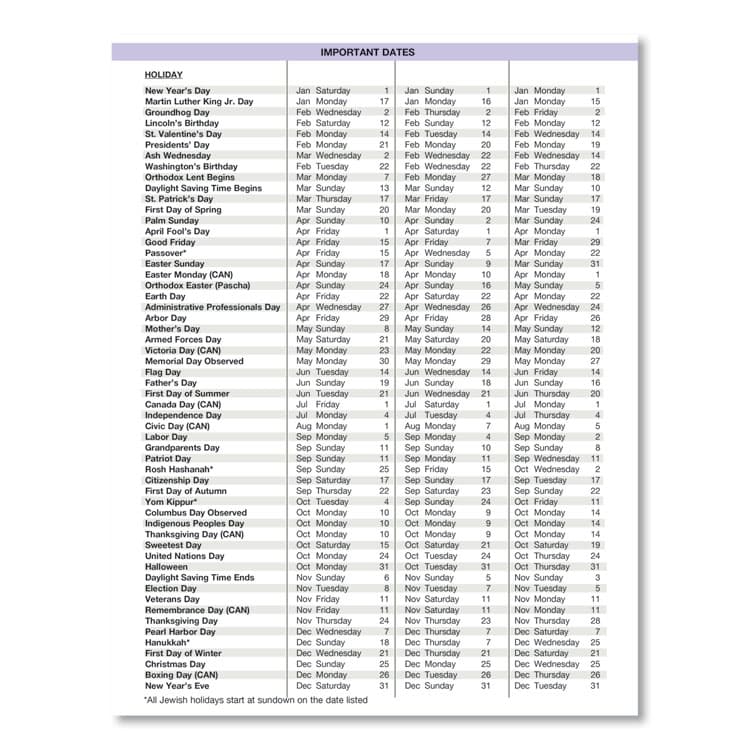 HOUSE OF DOOLITTLE Recycled Wild Flower Weekly/Monthly Planner, Wild Flowers Artwork, 9 x 7, Gray/White/Purple Cover, 12-Month (Jan-Dec): 2026 (HOD295674) thumbnail 4