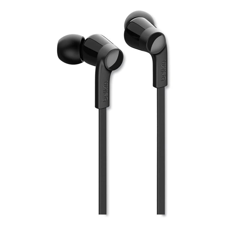 BELKIN COMPONENTS SOUNDFORM Headphones with Lightning Connector, 44" Cord, Black (BLKG3H0001BTBLK)