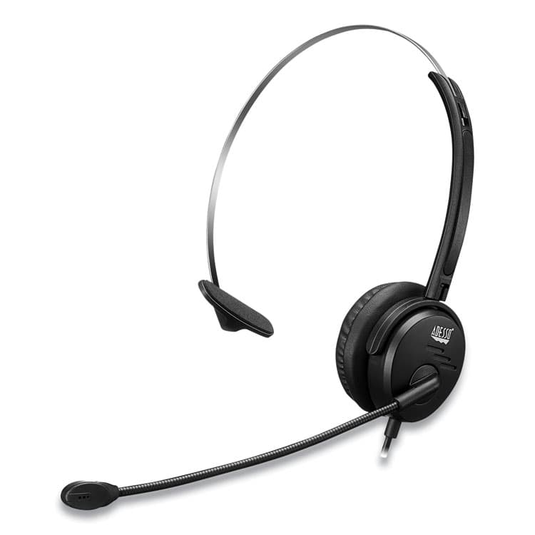 ADESSO Xtream P1 Monaural Over the Head Headset with Microphone, Black (ADEXTREAMP1)