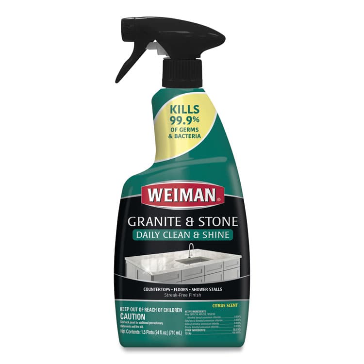 WEIMAN Granite Cleaner and Polish, Citrus Scent, 24 oz Spray Bottle (WMN109EA)