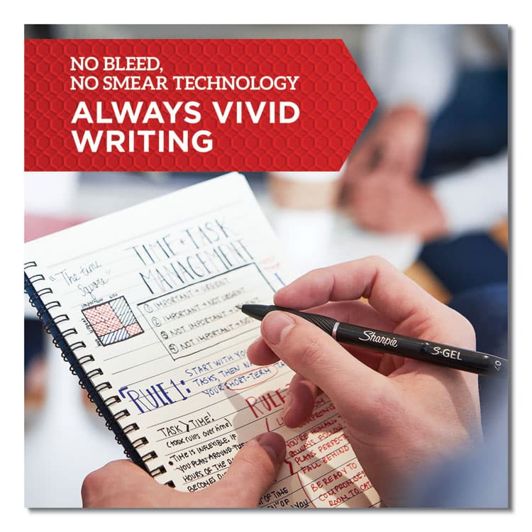 SANFORD S-Gel High-Performance Gel Pen, Retractable, Medium 0.7 mm, Blue Ink, Black Barrel, 36/Pack (SAN2096176) thumbnail 4