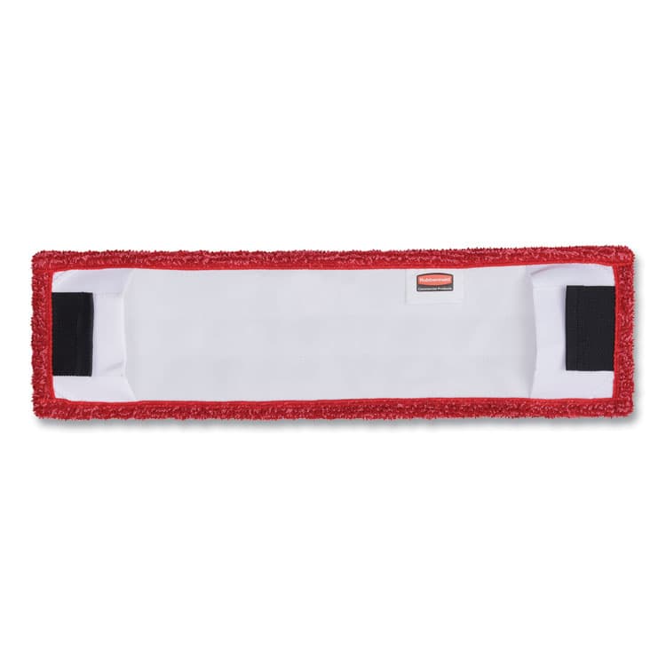 RUBBERMAID COMMERCIAL PROD. Adaptable Flat Mop Pads, Microfiber, 19.5 x 5.5, Red, 12/Carton (RCP2132423) thumbnail 2