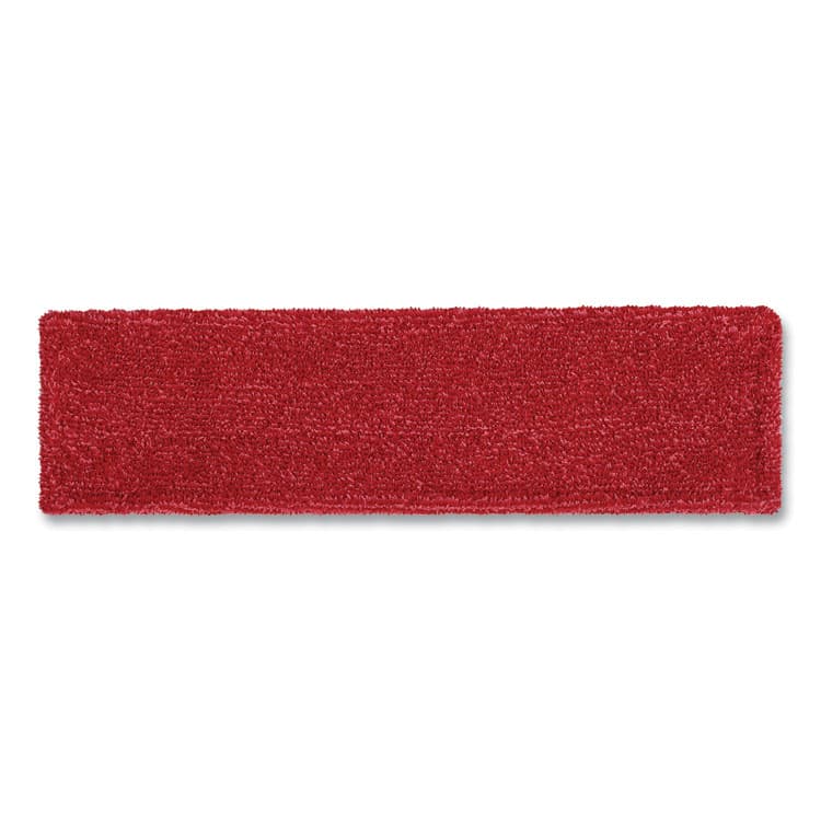 RUBBERMAID COMMERCIAL PROD. Adaptable Flat Mop Pads, Microfiber, 19.5 x 5.5, Red, 12/Carton (RCP2132423)