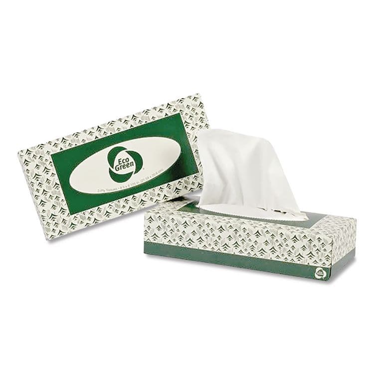 AMERICAN PAPER CONVERTING Recycled Two-Ply Facial Tissue, White, 150 Sheets/Box, 20 Boxes/Carton (APAEF150) thumbnail 2