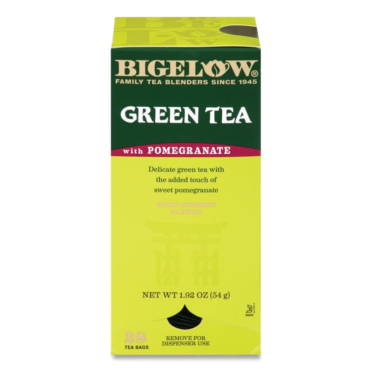 BIGELOW TEA CO. Green Tea with Pomegranate, 0.07 oz Tea Bag, 28/Box (BTCRCB10363)