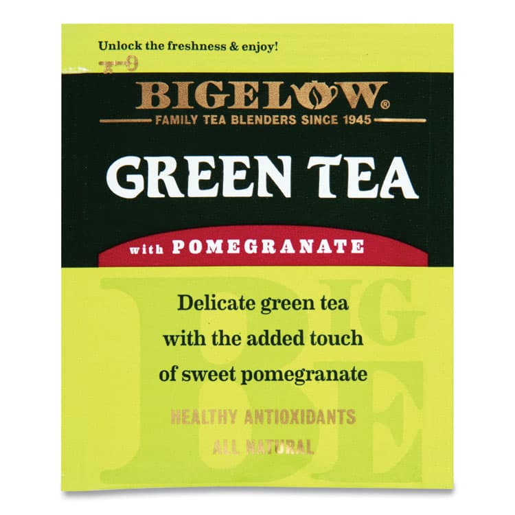 BIGELOW TEA CO. Green Tea with Pomegranate, 0.07 oz Tea Bag, 28/Box (BTCRCB10363) thumbnail 2
