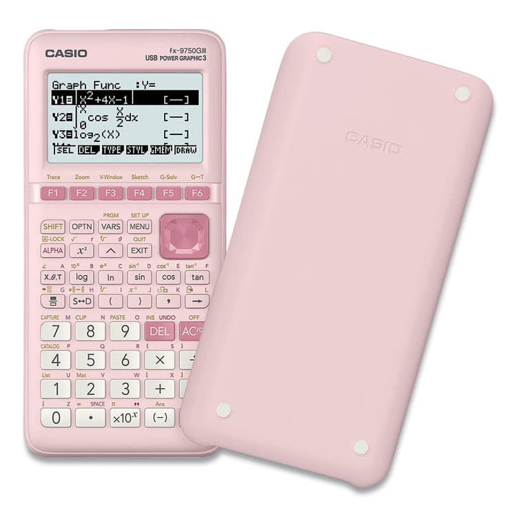 CASIO, . FX-9750GIII 3rd Edition Graphing Calculator, 21-Digit LCD, Pink (CSOFX9750GIIIPK) thumbnail 2