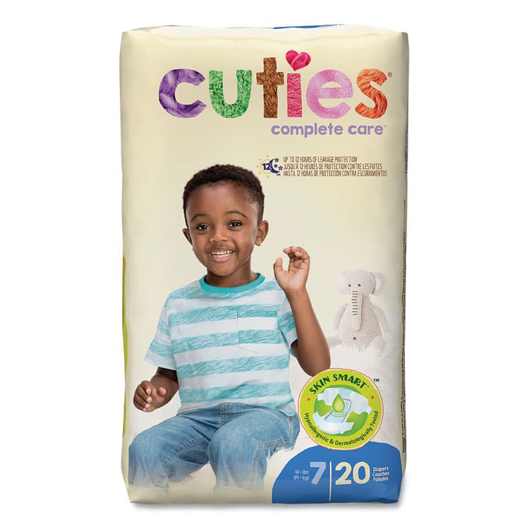 FIRST QUALITY PRODUCTS Premium Jumbo Diapers, Size 7, 41 lbs and Up, 80/Carton (CTJCRD701)