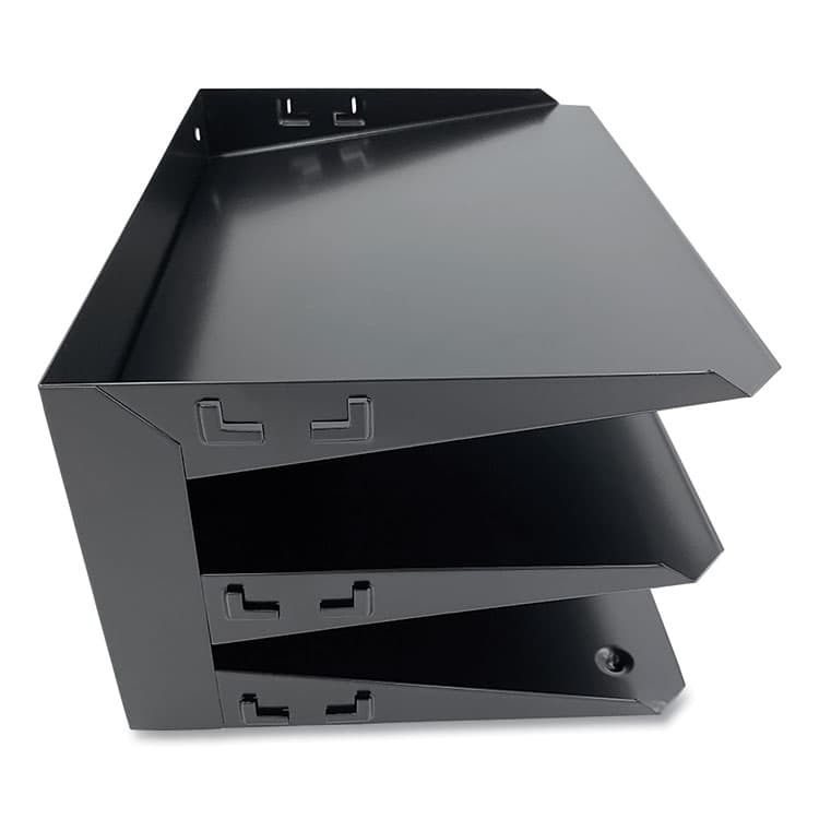 THE COIN-TAINER CO., LLC Steel Horizontal File Organizer, 3 Sections, Letter Size Files, 12 x 8.75 x 6, Black (CTXHASZ0159) thumbnail 3
