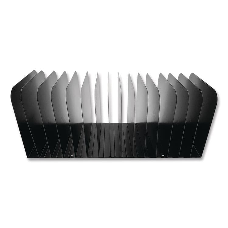 THE COIN-TAINER CO., LLC Steel Vertical File Organizer, Flat, 15 Sections, Letter Size Files, 16 x 6.25 x 6.5, Black (CTXHASZ0178)