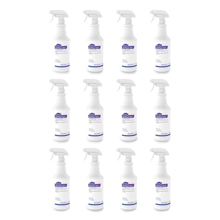 DIVERSEY Lite Touch CRT and Plexiglas Cleaner, 32 oz Spray Bottle, 12/Carton (DVO03970)