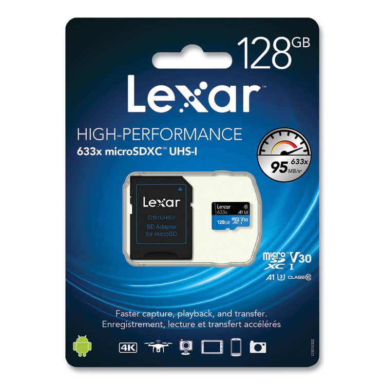 LEXAR MEDIA . microSDXC Memory Card, UHS-I U1 Class 10, 128 GB (LXRMI128BBNL633) thumbnail 2