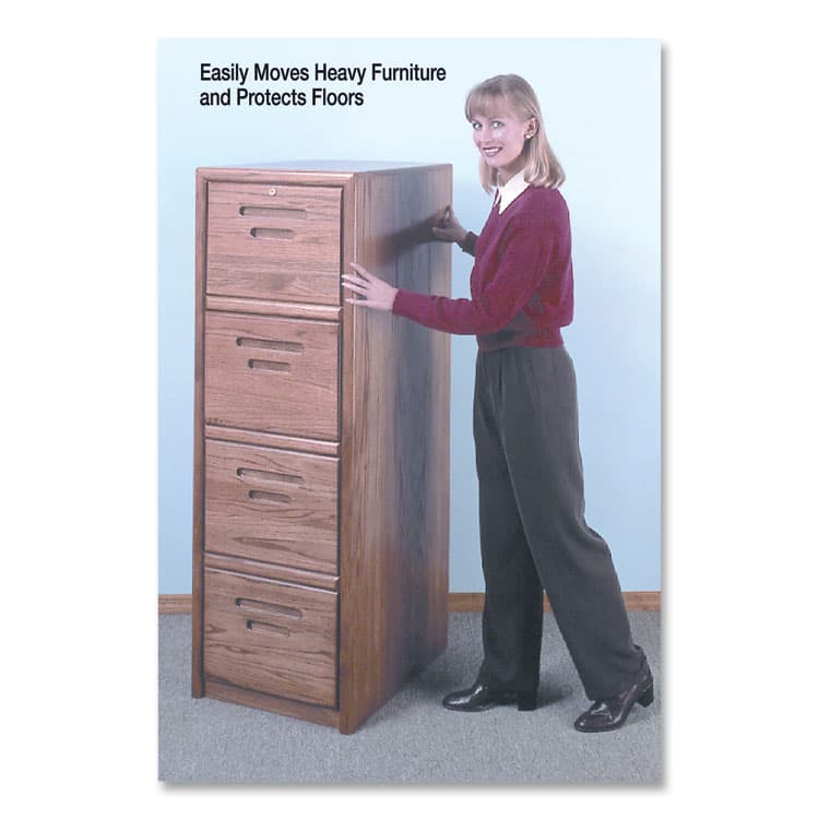 MASTER CASTER COMPANY Mighty Movers Self-Stick Furniture Sliders, Round, 2.25" Diameter, Beige, 4/Pack (MAS87003) thumbnail 3