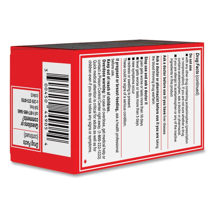 MCNEIL - DIV OF JOHNSON&JOHNSON Extra Strength Pain Reliever Caplets, 24 Caplets (MCL044905) thumbnail 4