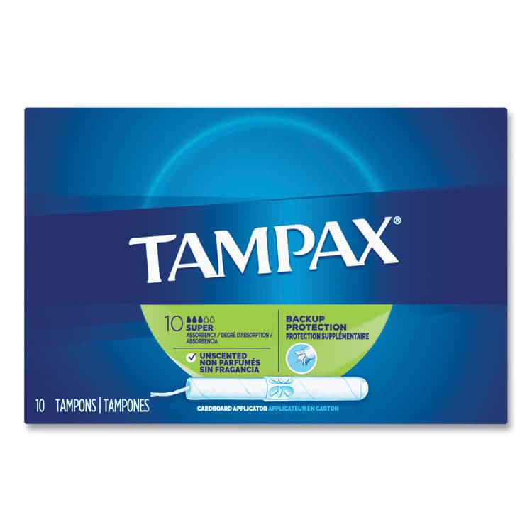 PROCTER & GAMBLE Cardboard Applicator Tampons, Super Absorbency, 10/Box (PGC31409)