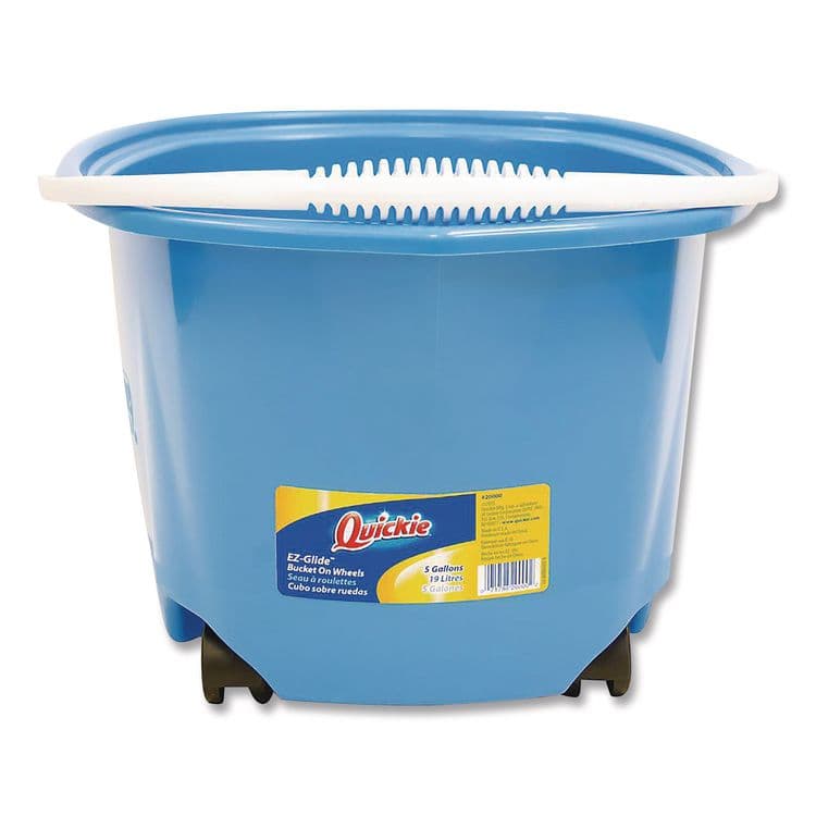 QUICKIE EZ-Glide Bucket on Wheels, 5 qt, Blue (QCK20000ZQK)