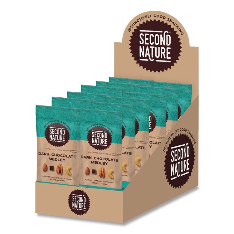 KAR'S NUTS Deluxe Mixed Nut Medley, Dark Chocolate , 1.75 oz Bag, 12/Box (SSUKAR01178)