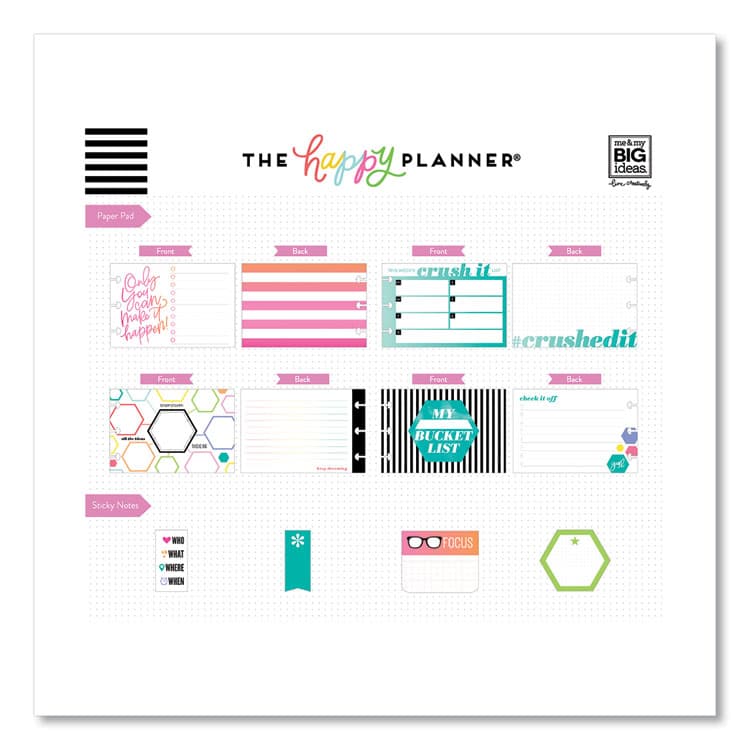 ME & MY BIG IDEAS, Productivity Multi Accessory Pack, (20) Double Sided Pre-Punched Cards, (20) Half Sheet Stickers, (3) Sticky Note Pads (THLPLMP02) thumbnail 3
