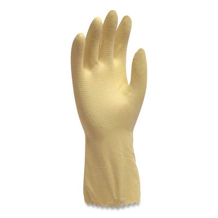 TRADEX INTERNATIONAL Pro L6500 Series Flock-Lined Latex Gloves, 12" Long, Small, Yellow, 12 Pairs (TXILSM6500)