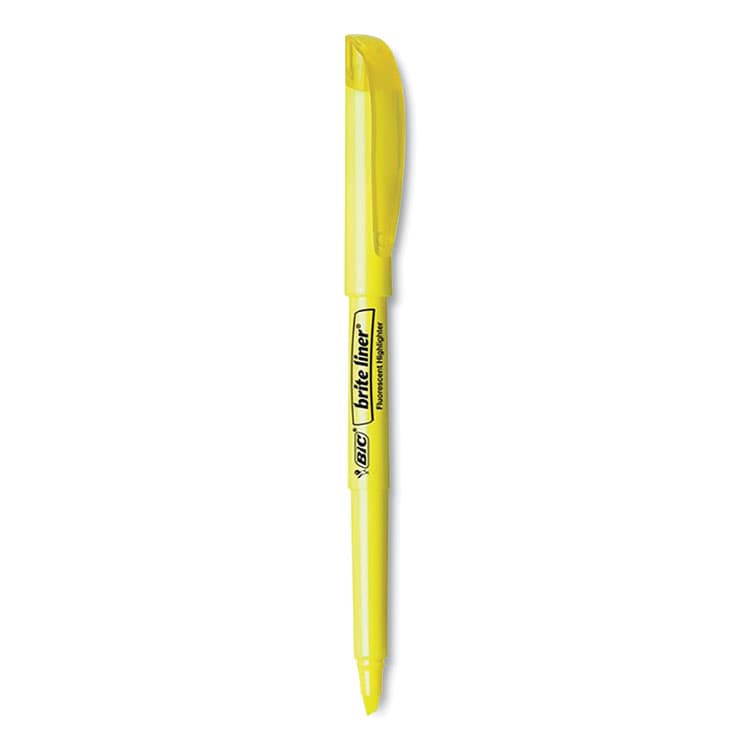 BIC CORP. Brite Liner Highlighter, Assorted Ink Colors, Chisel Tip, Assorted Barrel Colors, Dozen (BIC30221) thumbnail 2
