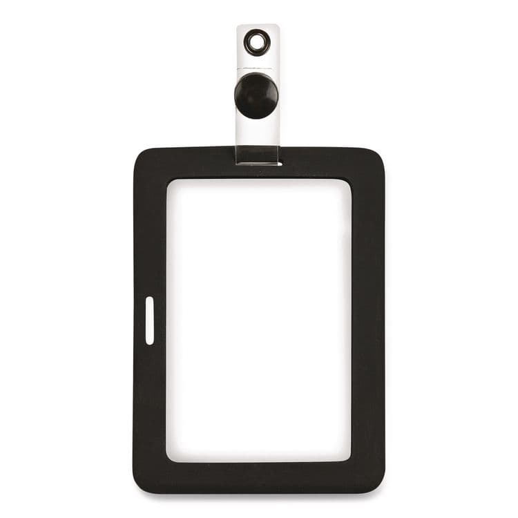 CONSOLIDATED STAMP MyID Badge Holder, Vertical/Horizontal, 3 5/8 x 2 1/4, Black, 1/ea (COS075015)