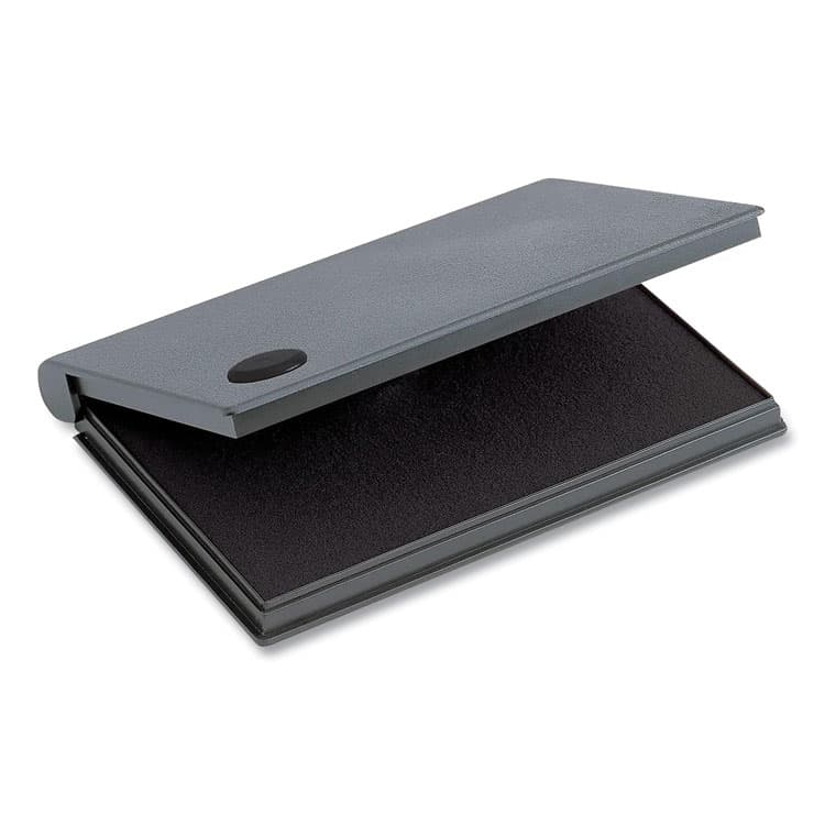 CONSOLIDATED STAMP 2000 PLUS One-Color Felt Stamp Pad, #2, 6.25" x 3.5", Black (CSC090407)