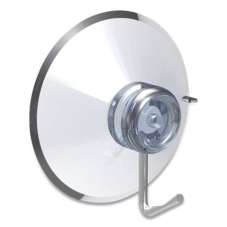 DEFLECTO CORPORATION Suction Cup with Hook, Metal Silver Hook, 25/Pack (DEF20011)
