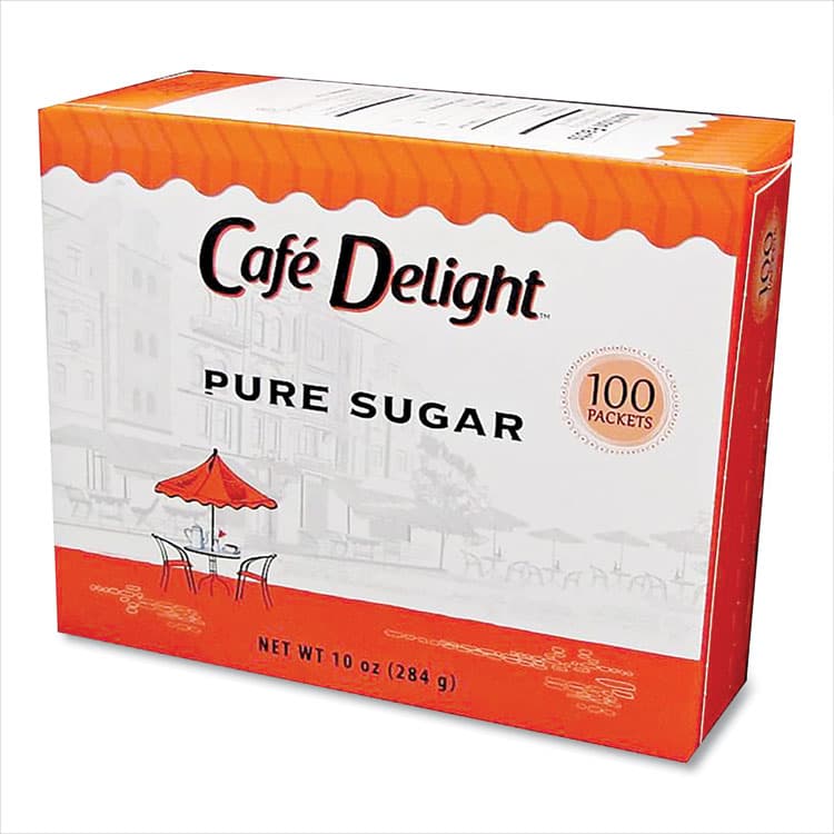DIAMOND CRYSTAL BRANDS Pure Sugar, 0.1 oz Packet, 100/Box (DXC23310)