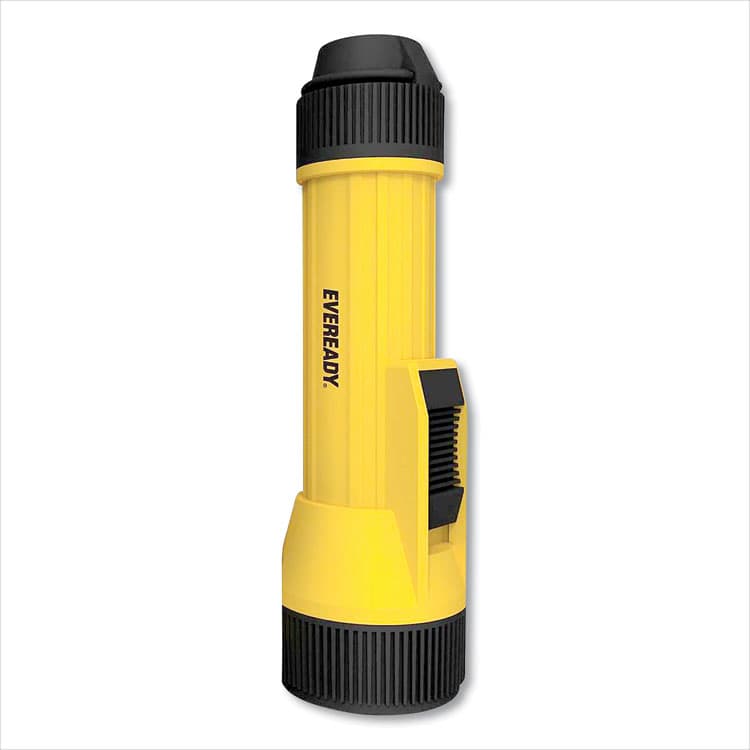 EVEREADY BATTERY LED Industrial Economy Flashlight, 2 D Batteries (Sold Separately), Yellow/Black (EVE1251L)