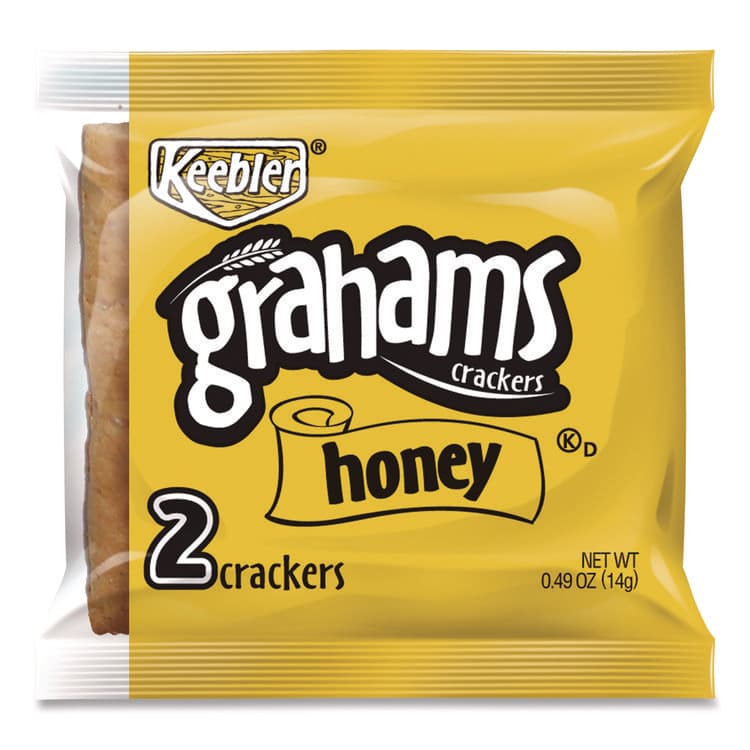 KELLOGG'S Honey Grahams Crackers, 0.49 oz Bag, 200/Carton (KEB802690) thumbnail 2