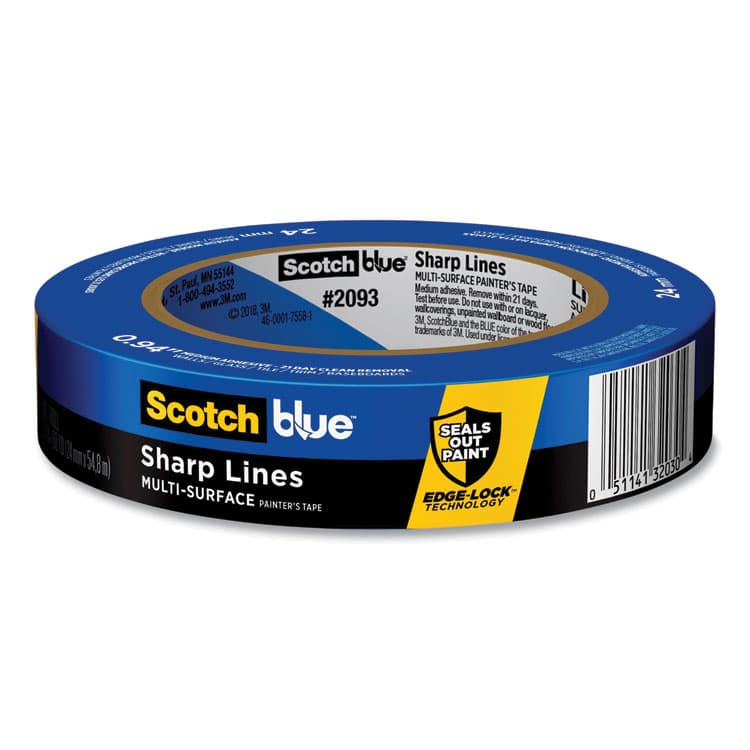 3M/COMMERCIAL TAPE DIV. Sharp Lines Multi-Surface Painter's Tape, 3" Core, 0.94" x 60 yds, Blue (MMM70006578119)