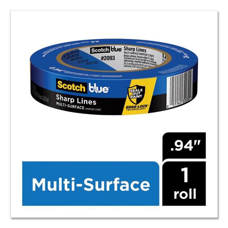 3M/COMMERCIAL TAPE DIV. Sharp Lines Multi-Surface Painter's Tape, 3" Core, 0.94" x 60 yds, Blue (MMM70006578119) thumbnail 2