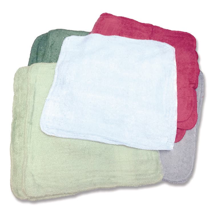 MONARCH GLOBAL BRANDS Qwick Wick Terry Towels, 12 x 12, Assorted Colors, 25 lb Bale (Approximately 280/Bale) (MNHN030C1025) thumbnail 2